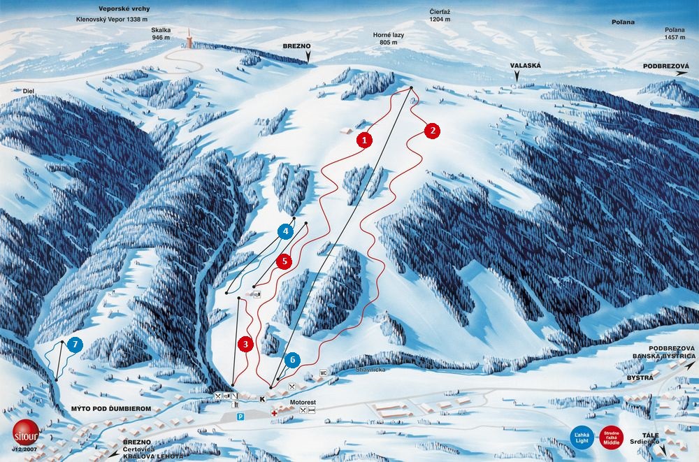 Ski myto mapa